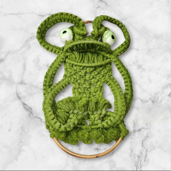 n/a Other - Vintage Frog Macrema Towel Holder